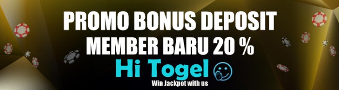 Promo deposit pertama untuk member baru CHUTOGEL