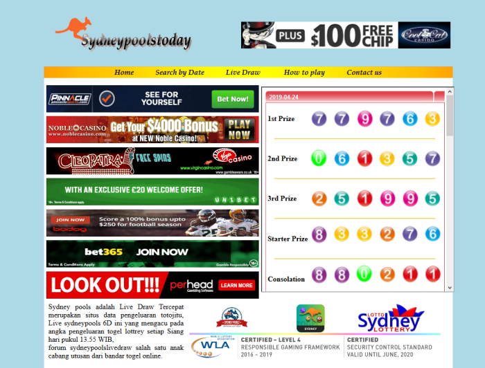 CHUTOGEL - Apakah Bermain di Sydney Pools Aman?